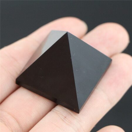 Natural Black Obsidian Pyramid