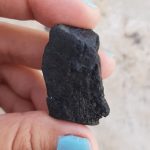 Natural Black Tourmaline Crystal Rough Rock photo review